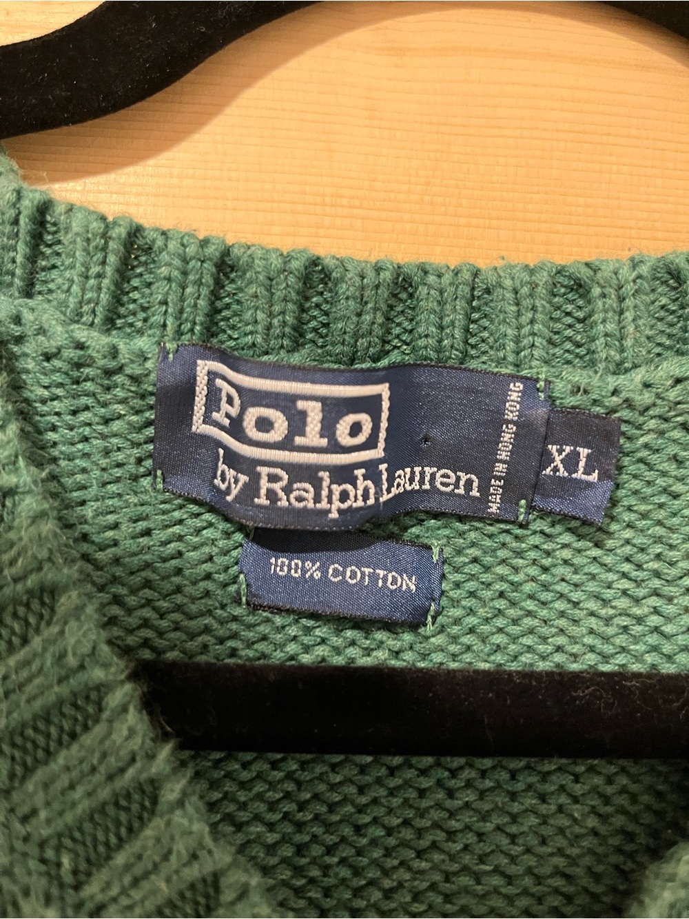 Ralph Lauren Polo Green Cotton Sweater Vest XL Men’s Classic Knit 🐎 - Picture 2 of 9